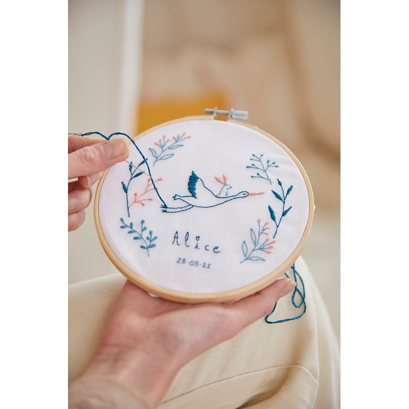 DMC - Embroidery Kit - Stork Embroidery - Gift of
