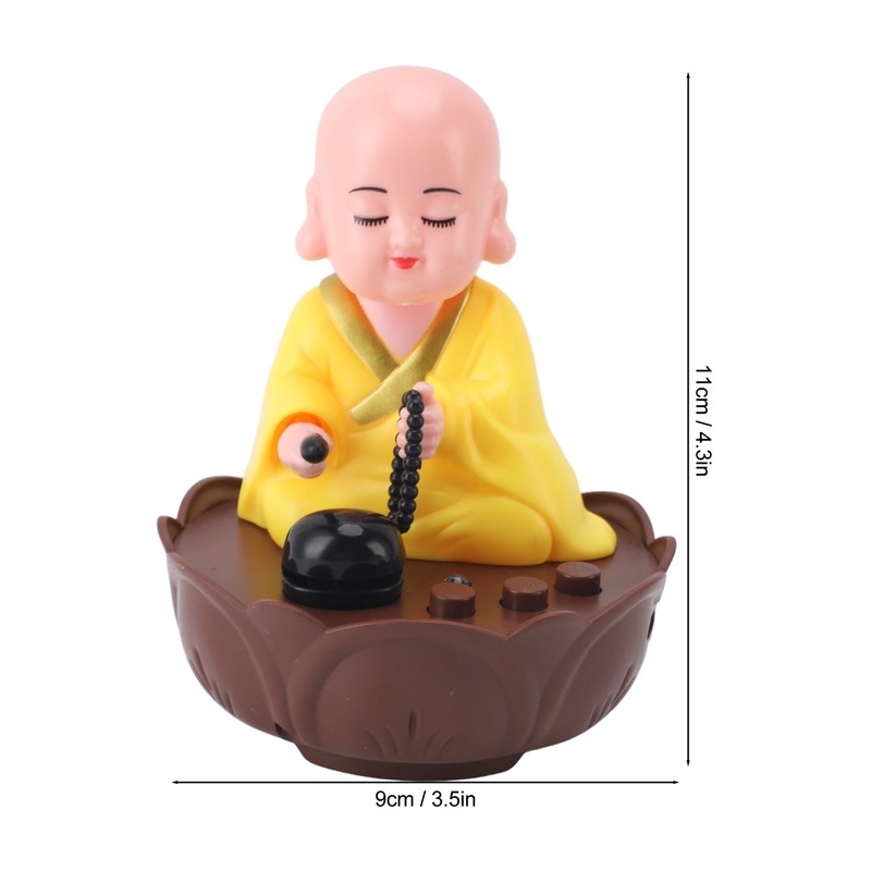 Musical Nodding Monk Figurine Decoration Moving Head Buddha Statue with