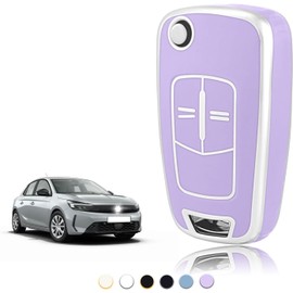 TOOMUME Key Cover TPU Car Key Case Fits Vauxhall Astra Antara Agila Corsa Cascada Insignia Mokka Meriva Tigra Vectra Zafira Key Cover Protection Key Case - Flip Key