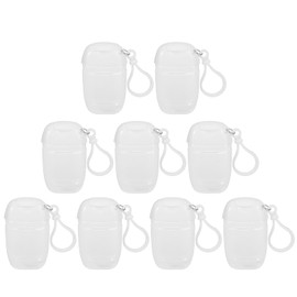 PACKOVE 9Pcs Travel Bottles with Flip Cap Leakproof Refillable Containers for Shampoo Lotion Portable Keychain Hand Holders for Travel Outdoor Use