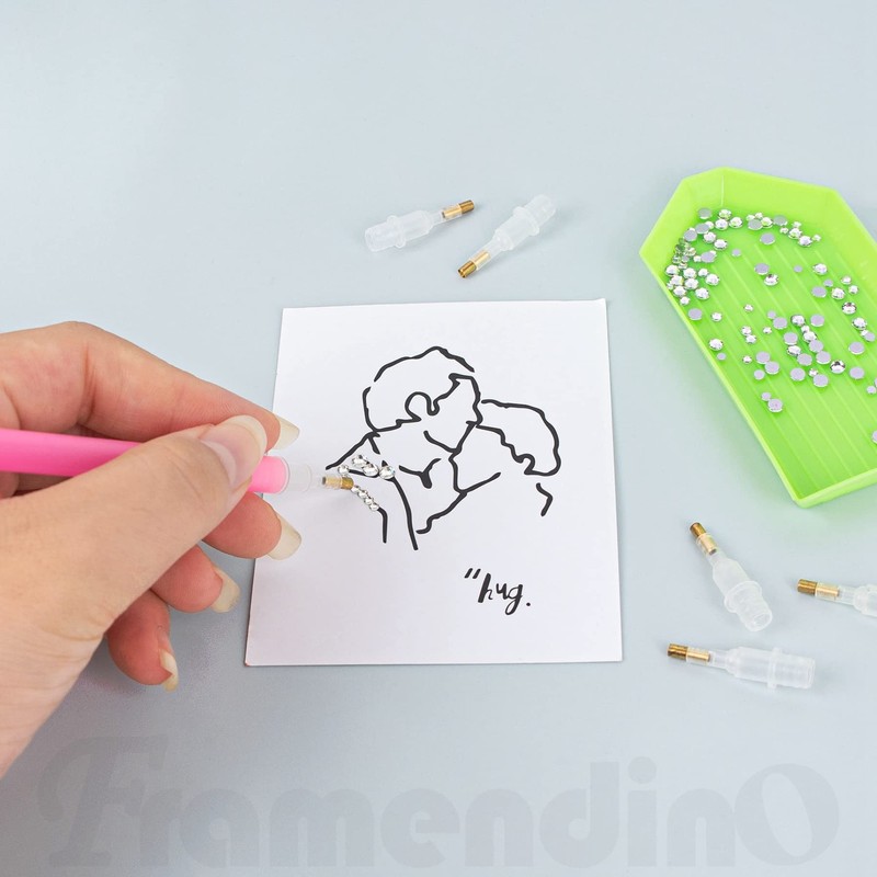 Framendino, 30 Pack Pen Tips Plastic Single Placer Tip for