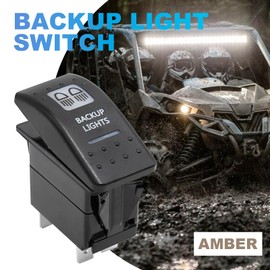 LIDSCURA 1 Pack Backup Light Switch Replacement for Can-Am Commander Defender Maverick, 5 Pin Rocker Switch On/Off Switch, 20A 12V