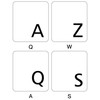 Online-Welcome French Azerty Transparent Keyboard Label Black