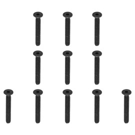 PATIKIL #6-32 x 1 Inch Flat Head Socket Cap Screws Pack of 10 Flat Head Countersunk Screws Hex Drive Machine Screws Full Thread Coarse Thread UNC Black Oxide Grade 10.9