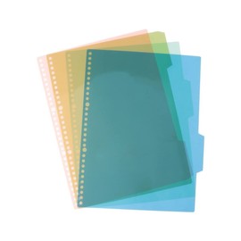 TOYANDONA File Index Divider Card Sheet a4 30 Holes Plastic Index Pages Colorful Labels Divider Labels Board Tabs Index Sheets File Accessories Office 20pcs