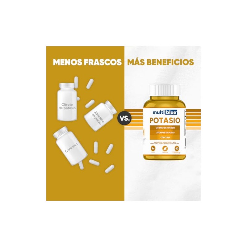 Potasio Cápsulas Citrato Cúrcuma Jitomate Suplemento Uso Diario Sistema Muscular