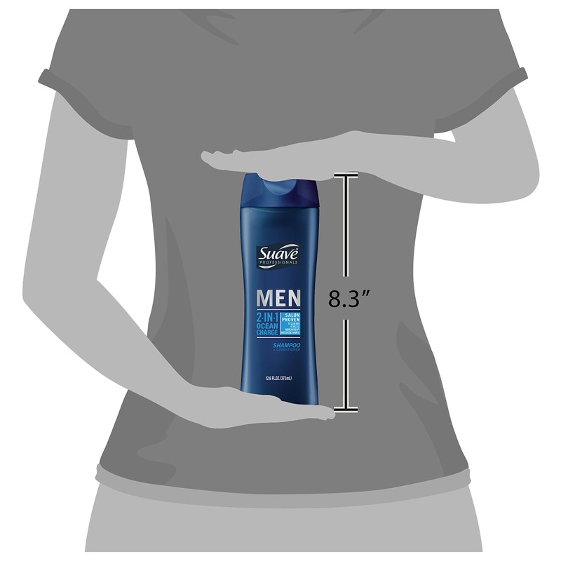 Suave Men 2 in 1 Shampoo and Conditioner, Ocean Charge,