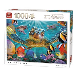 King 5617 Turtles in Sea Underwater Jigsaw Puzzle 1000-Piece, 68 x 49 cm