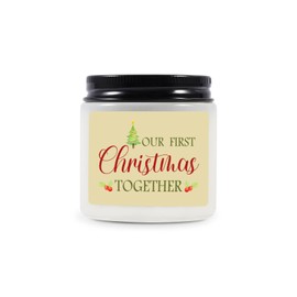 Cute Gifts Scented Candles for Boyfriend Girlfriend 1st Christmas, First Christmas Together Gifts for Couple, Anniversary Birthday Gift Stocking Stuffers Candle for Him Her (3.5Oz, Lavender)