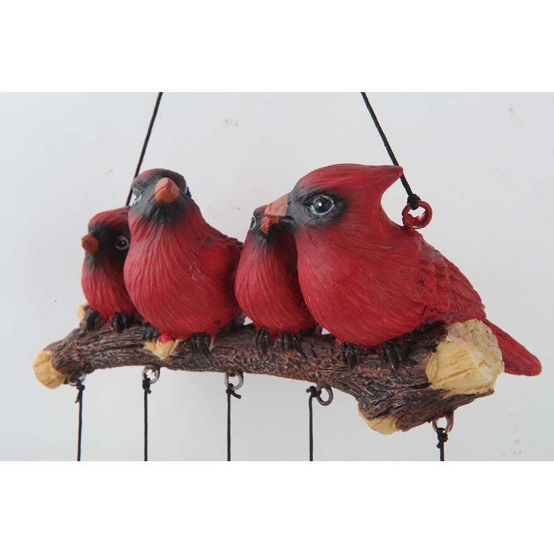 Gardenvy Cardinal Bird Wind Chime, Red Bird Bell Wind Chimes