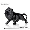 Wisifayardin Abstract Geometric Lion Sculpture, Resin Animal Figurine for Coffee