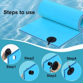 Floating Water Mat Tether - Foam Floating Pad Tether - Portable Sturdy Safety Cord for Boating Pool Beach Water Swimming Kayaking Lake