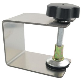 TAODAN 2PCS Drawer Auxiliary Mounts Silver Quick Fix Panel Clamps Stainless Steel C Type Desktop Clamps For Cabinet Frames Wood Glass Iron Stone Installation