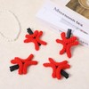 Shimmeroo 4Pcs Cute Fun Hair Clips,Plush Angry Decora Hair Clips