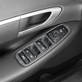 Window Panel Switch Covers Car Side Window Door Lock Switch Covers Panel Trim, Compatible with Hyundai SONATA 2025 Accessories (Wood Grain)