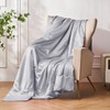 YASMENG Light Grey Cooling Satin Throw Blanket 50 x 60