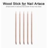 siyuwuro 5PCS Orange Wood Nail Sticks Double Sided Cuticle Pusher