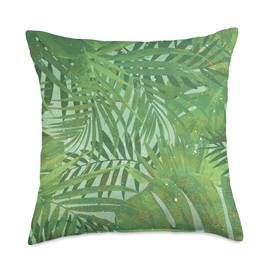 Nature Lover Summer Time Accent Sunshine Nature Tropical Leaves Summer Outdoor Sunny Throw Pillow, 18x18, Multicolor