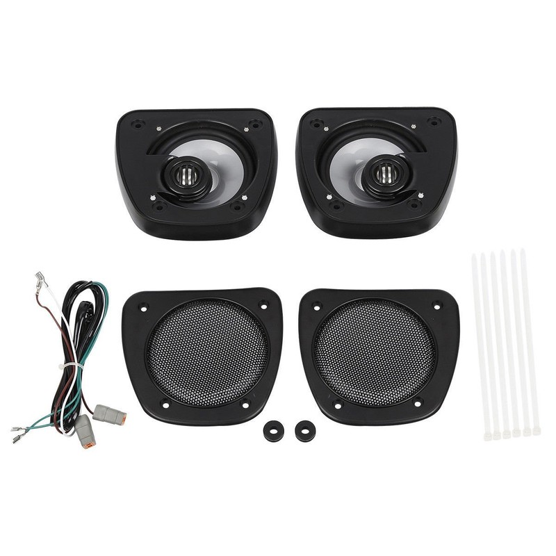 XFMT Black Audio Fairing Lower Speaker Kit Compatible with Harley