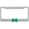 BLVD Clear 7 Rows Bling Diamond Crystal License Plate Frame