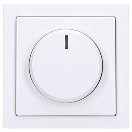 EBROM's BJ Sets LED Rotary Dimmer 6523 U-102, Future Linear Studio White, Rotary Dimming Switch, Rotatable, White, Manual