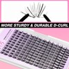 VEYESBEAUTY Lash Clusters Eyelash Extensions Thin & Invisible Band DIY
