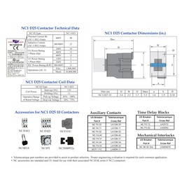 US Breaker NC1-D2510-V120 UL Listed (for USA) Replacement for Telemecanique LC1D2510 G6 (LC1 D25 10) (120V Coil) Contactor