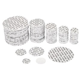 PATIKIL 20mm/24mm/28mm/38mm/63mm Pressure Sensitive Seal, 500 Pack Adhesive PS Foam Lid Cap Liners Resistant Tamper for Plastic Glass Jar Bottle Cap Seals
