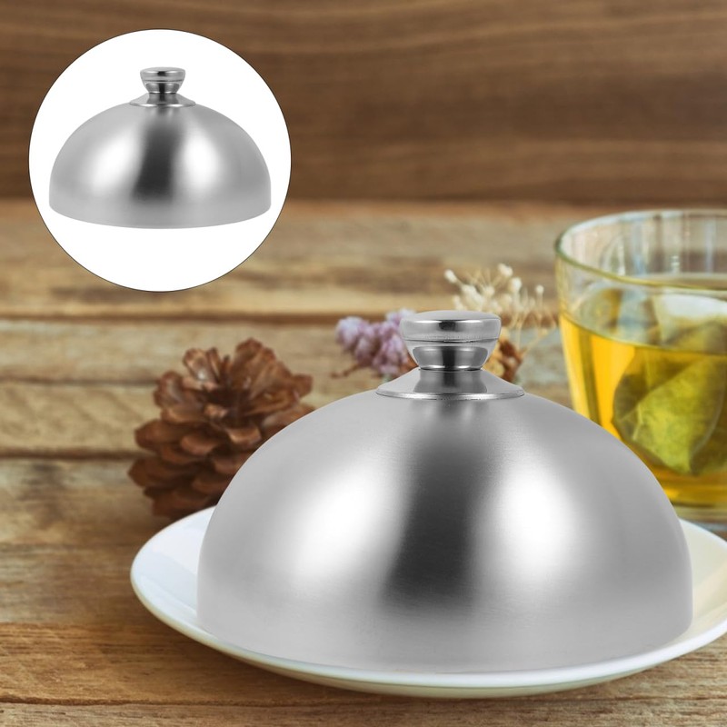 Healeved Stainless Steel Food Cover Dome - 7.87 Inch Plate