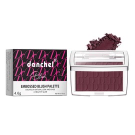 Embossed Blush Palette Silky Matte Blush Palette with Long-Lasting, Contour and Highlighter Makeup for a Natural Glow Buildable Cover Powder Blush Powder Blush Powder (Berry)