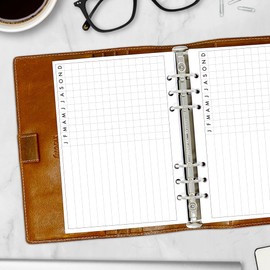 A5 Monthly Task Tracker Planner Insert Refill, 5.83″ x 8.27″, Fits 6-Rings Binders - Filofax, LV GM, Moterm, Choice of Quantity