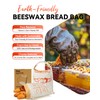 Beeswax Bread Bags Reusable for Homemade Sourdough - Large Cotton