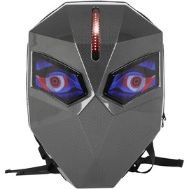 Motorcycle Backpack for Men, LED Backpack With DIY Programmable Full Color Screen, Hard Shell Large Capacity Waterproof Helmet Bag Laptop Backpack - Color: Backpack（B009）