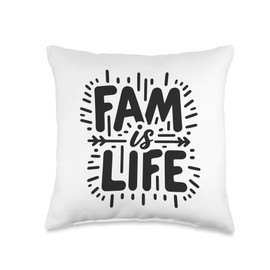 Fam Is Life Family Togetherness Love Unity Throw Pillow