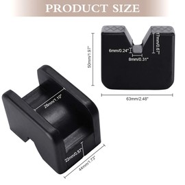 Neworld Jack Pad Adapter for Jack Stand Almost Universal Rubber Slotted Frame Rail Pinch welds Protector(Jack Stand Pads 4pack)