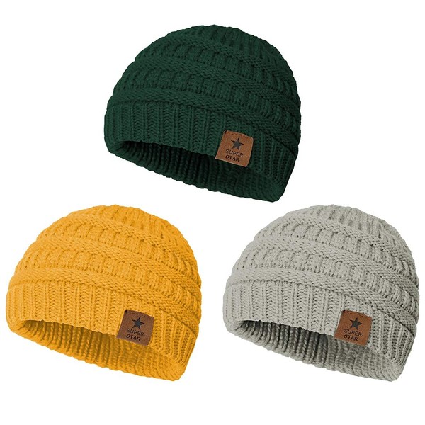 Durio Soft Warm Knitted Baby Hats Caps Cute Cozy Chunky
