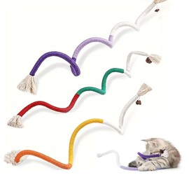 STGOOD Cat Toys Chew Ropes, 3 Pack 27 Inches Cat Chew Rope Toy for Teeth Cleaning, Safe Catnip Toys for Kittens Kitty String Kicker Toy