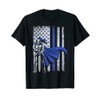 Thin Blue Line Protective Police Flag Back The Blue T-Shirt,