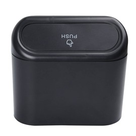 Riloer Mini Waterproof Car Bin with Black Lid Car Home Office Cup Holder Basket