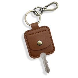 NAPHYLAIFA Leather Key Sleeve, Broken Car key Loop Replacement, Key Cover Key Fob Protector, Keychain for Men Women