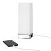 MiniSun Modern Chrome & White Frosted Glass Bedside Touch Table