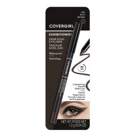 Covergirl Exhibitionist 24hr Kohl Eyeliner 300 Rich Brown Smudge Free Smooth Nib