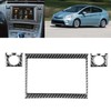 5pcs CD Radio Navigation Panel Trim Frame Carbon Fiber Sticker