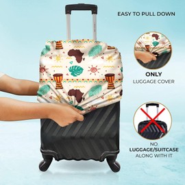 Harvish Impex Polyester Fabric Coastal Melody Design Print Without Suitcase - Coastal Melody (Medium)