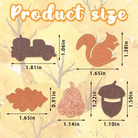 200PCS Fall Confetti for Table, Orange Brown Rose Gold Sequins Autumn Harvest Table Decorations for Home Fall Squirrel Pumpkin Leaves Truck Crafts Table Decor Confetti for Thanksgiving Table Decor