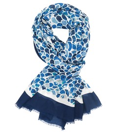 GFM® Mermaid Scales Print Summer Scarf (FLD)(FP)(MS-21014-NL-Blue)