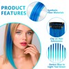 Tasodin 12 PCS Ombre Blue to Teal Green Clip in