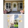 EHOMEWARE Front Door Handle with Deadbolt Set, 1 Pack Keyed