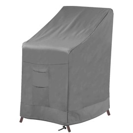 Vailge Stackable Patio Chair Cover,100% Waterproof Outdoor Chair Cover, Heavy Duty Lawn Patio Furniture Covers,Fits for 4-6 Stackable Dining Chairs,36"Lx28"Wx47"H,Grey