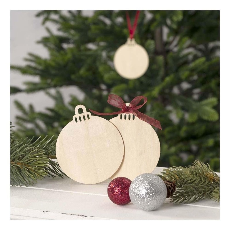 Ideen mit Herz Wooden Tree Decoration Baubles, Blanks Pendants for